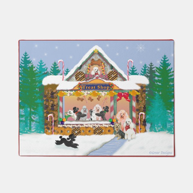 プードルペットトリートショップドormat ドアマット (正面)