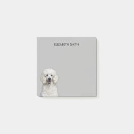 プードルホワイトスタンダードドッグ ポストイット