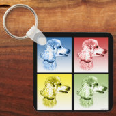 プードルポップ・アートのアート キーホルダー (正面)