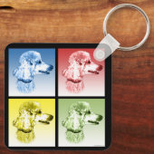 プードルポップ・アートのアート キーホルダー (裏面)