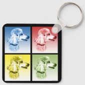 プードルポップ・アートのアート キーホルダー (裏面)