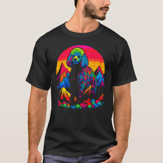 プードルポップ・アートのドッグハイキング Tシャツ