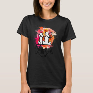 プードルママとプードルラバーカラフル Tシャツ