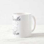 プードルママの線画マグカップ コーヒーマグカップ (正面右)