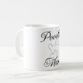 プードルママの線画マグカップ コーヒーマグカップ (正面左)