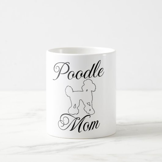 プードルママの線画マグカップ コーヒーマグカップ (中央)