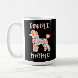 プードルママフラワールドッグラバー コーヒーマグカップ