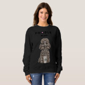 プードルママ付きスクープ スウェットシャツ (正面フル)