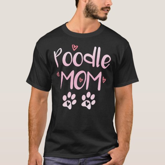 プードルママ付きスクープ Tシャツ (正面)