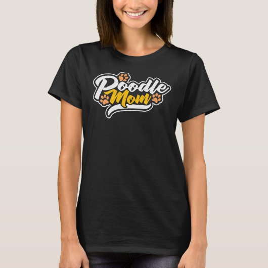 プードルママ必須 Tシャツ (正面)