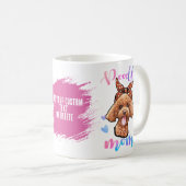 プードルママ水彩犬ママ コーヒーマグカップ (正面右)