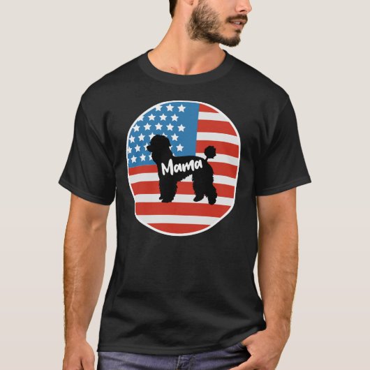 プードルママT- Tシャツ (正面)