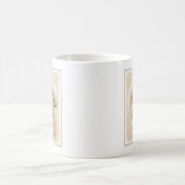 プードルミニチュアアプリコットクリームブラウンドッグアート コーヒーマグカップ (中央)