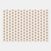 プードルミニチュアアプリコットクリームブラウンドッグアート ラッピングペーパーシート (正面2)