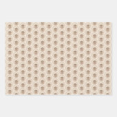 プードルミニチュアアプリコットクリームブラウンドッグアート ラッピングペーパーシート (正面)