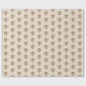 プードルミニチュアアプリコットクリームブラウンドッグアート ラッピングペーパー (フラット)