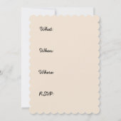 プードルミニチュアアプリコットクリームブラウンドッグアート 招待状 (裏面)