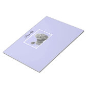 プードルミニチュアトイシルバーグレーブルードッグアートノート ノートパッド (アングル)