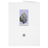 プードルミニチュアトイシルバーグレーブルードッグアート (裏面)