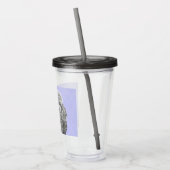 プードルミニチュアトイシルバーグレーブルードッグアート アクリルタンブラー (左)