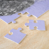 プードルミニチュアトイシルバーグレーブルードッグアート ジグソーパズル (側面)