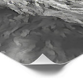 プードルミニチュアトイシルバーグレーブルードッグアート ポスター (コーナー)