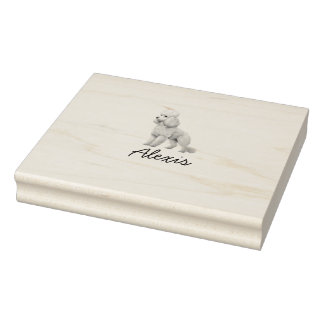 プードルモノクロ ラバースタンプ