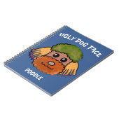 プードルユニーク醜い犬の顔手帳 ノートブック (左側)