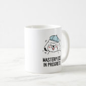 プードルユーモアのあるドッグアートウィズベレーデザイン コーヒーマグカップ (正面右)