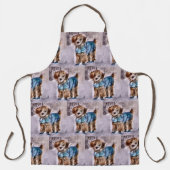 プードルラバーズクリスマス エプロン (正面)