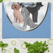 プードルラバーズクリスマス キッチンタオル (折り畳み)