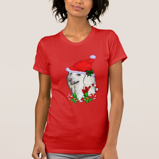 プードルラバーズクリスマス Tシャツ (正面)