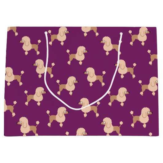 プードルラージ抱き枕 ラージペーパーバッグ (正面)