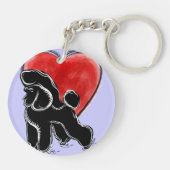 プードルリノカット キーホルダー (裏面)