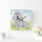 プードルルールウォールクロック スクエア壁時計 (ホーム)