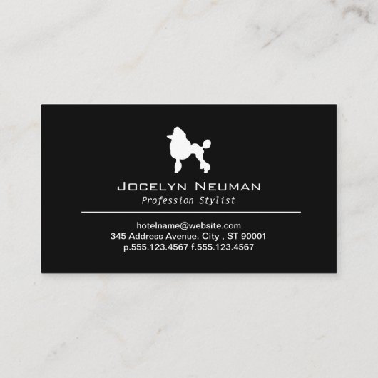 プードルロゴ | グルーミング | QRスキャンコード 名刺 (裏面)