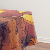 プードル不気味ドグハロウィーン魔女とカボチャ テーブルクロス (インサイチュ)