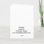 プードル元の犬の芸術のパステル調の挨拶状 カード (裏面)