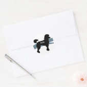 プードル円形ステッカー ラウンドシール (封筒)