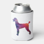 プードル図形シルエットパープル 缶クーラー (缶正面)