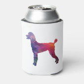 プードル図形シルエットパープル 缶クーラー (缶裏面)