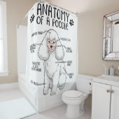 プードル好きの贈り物の構造 シャワーカーテン (インサイチュ)