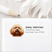 プードル差出人住所ラベル ラベル (インサイチュ)