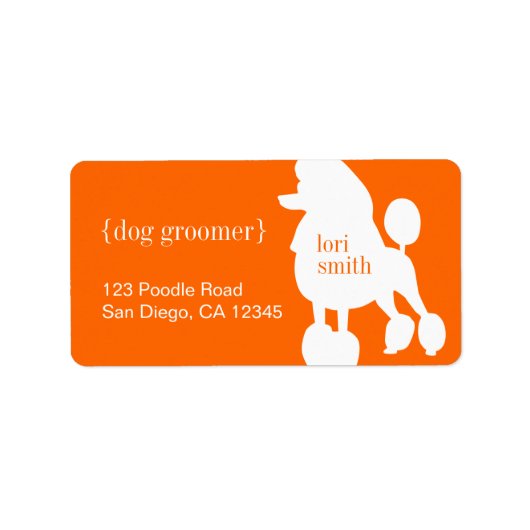 プードル差出人住所ラベル ラベル (正面)