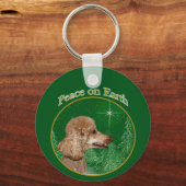 プードル平和 キーホルダー (正面)