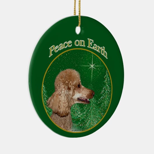 プードル平和 セラミックオーナメント (右)