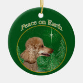 プードル平和 セラミックオーナメント (正面)