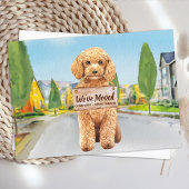 プードル引っ越しました新しいアドレスかわいい犬の移動 案内ポストカード