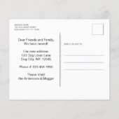 プードル引っ越しました新しいアドレス犬の移動カード (裏面)