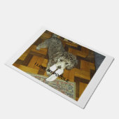 プードル愛w picの銀 ドアマット (アングル)